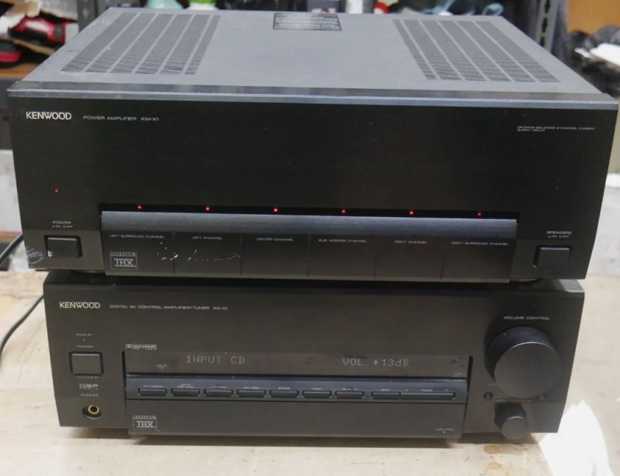 Kenwood KM-X1 Multi-Channel Power Amplifier KC-X1 AV Control Amplifier Tuner . used. tested. in a good working order.