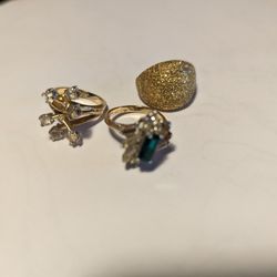 Designer womens 18k Gold Electroplate Rings