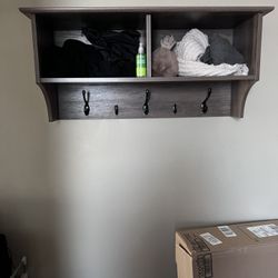 Entry Wall Coat And Storage Rack