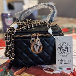 Valentino Orlandi Crossbody Quilted Vanity Box purse
