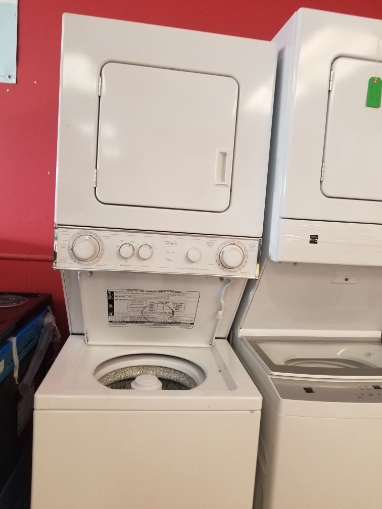 Whirlpool apartment size stackable washer and dryer