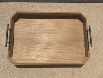 Wood serving tray