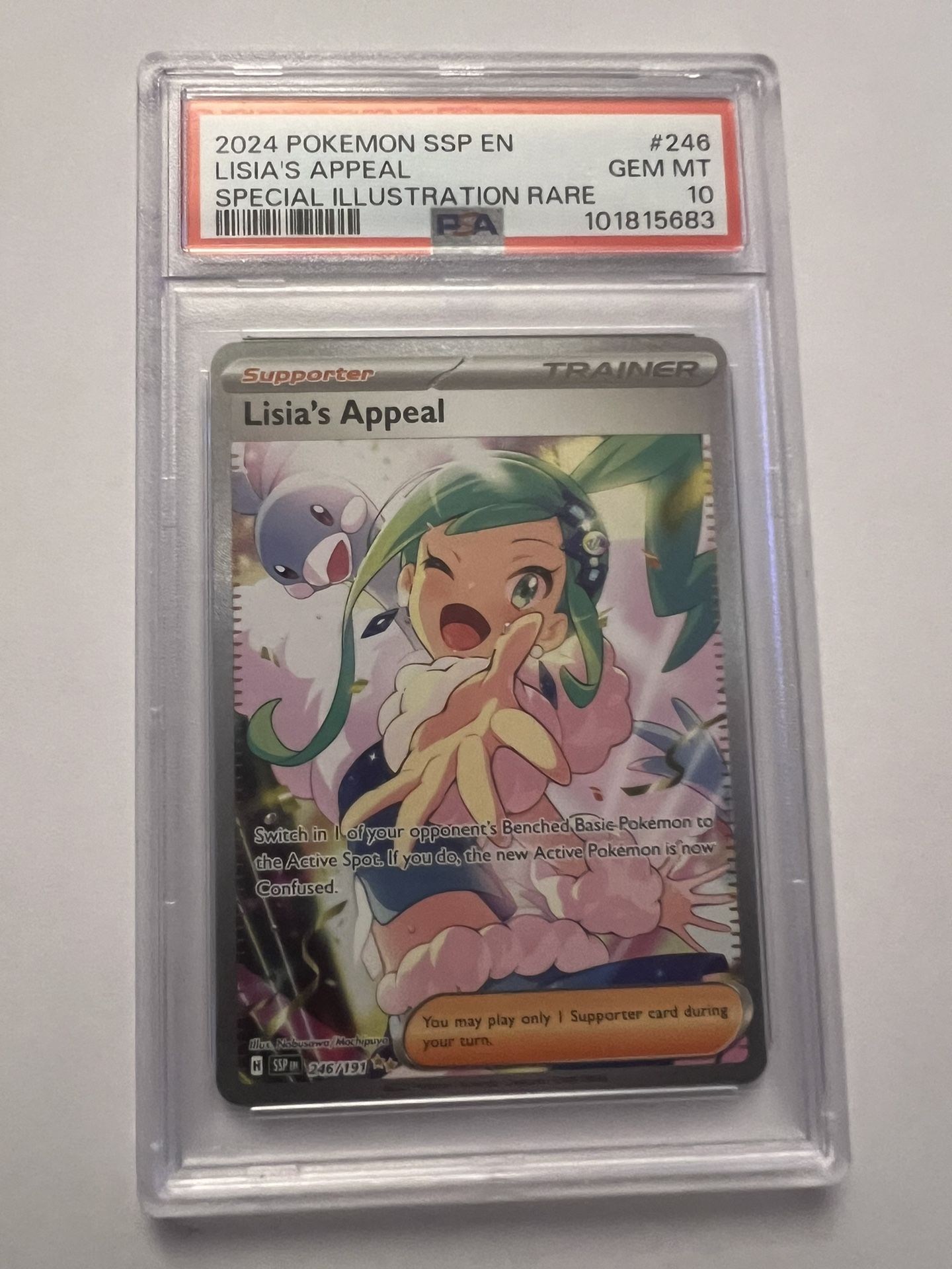 Lisia’s Appeal SSP Psa10 Pokemon Card Slab