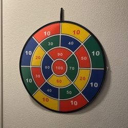 BooToo Dart Board Up To 100 Points With 20 Dart Balls (10 blue, 10 red)