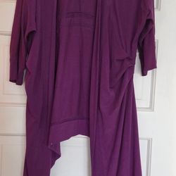 Lululemon Namaste Cover Up Crop Sleeve  Purple And Green Size 6