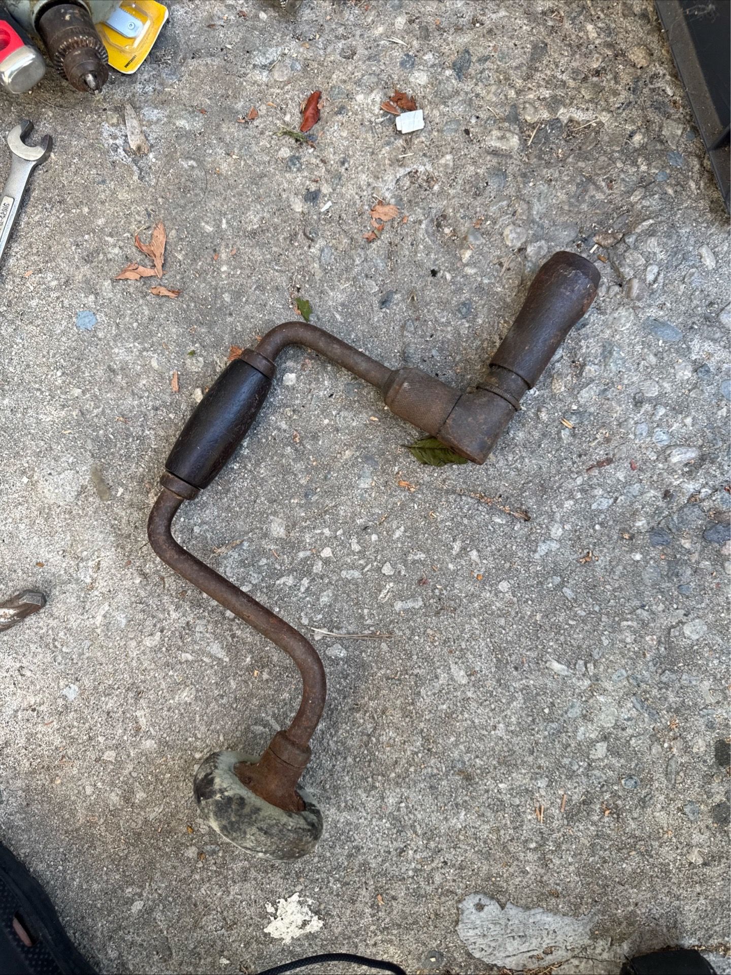Antique Bit Brace For Woodworking And Carpentry