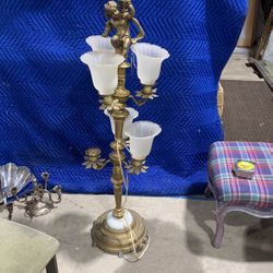 Old lamp with cherub