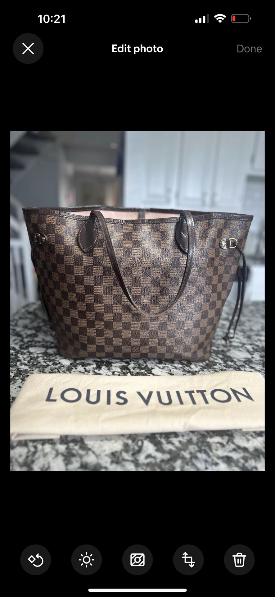 Authentic Louis Vuitton Neverfull MM Bag