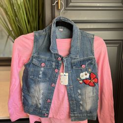 New Girls Shirt and Jean Vest