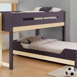 Brand New Purple & Oak Twin Size Bunk Bed 