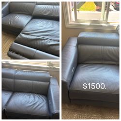 Leather Reclining Sofa