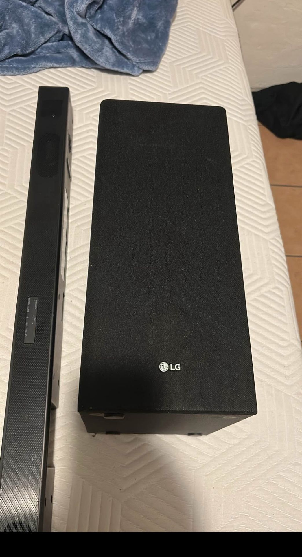 LG Soundbar and Subwoofer