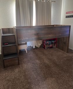 Twin Kids Loft Bed with Stairs