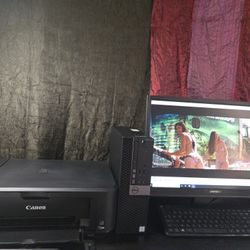 Dell Optiplex Slim PC Complete Desktop System With FREE Printer. Can Deliver!