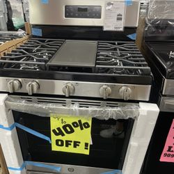 STAINLESS STEEL GE GAS STOVE