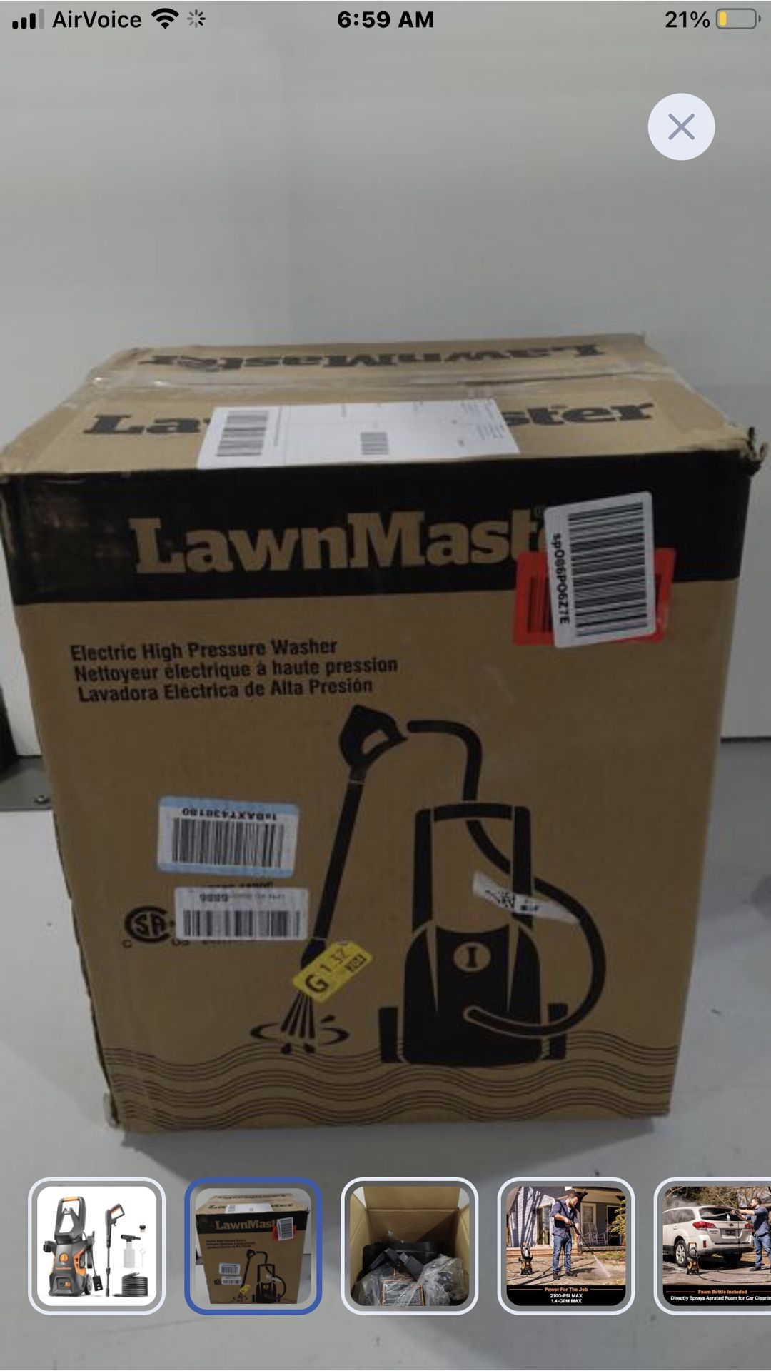 Lawn Master High Pressure Washer 