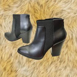 Apt. 9 NEW Black Zip Heeled Ankle Boots Women Size 9M