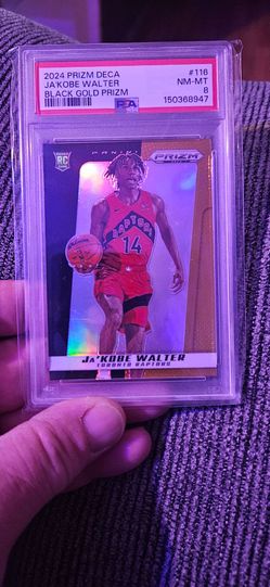 2024 PRIZM DECA JA'KOBE WALTER BLACK GOLD PRIZM PSA 8 4/5 ONLY 5 COPIES PRODUCED FOR SALE OR TRADE BUT IN MY FAVOR