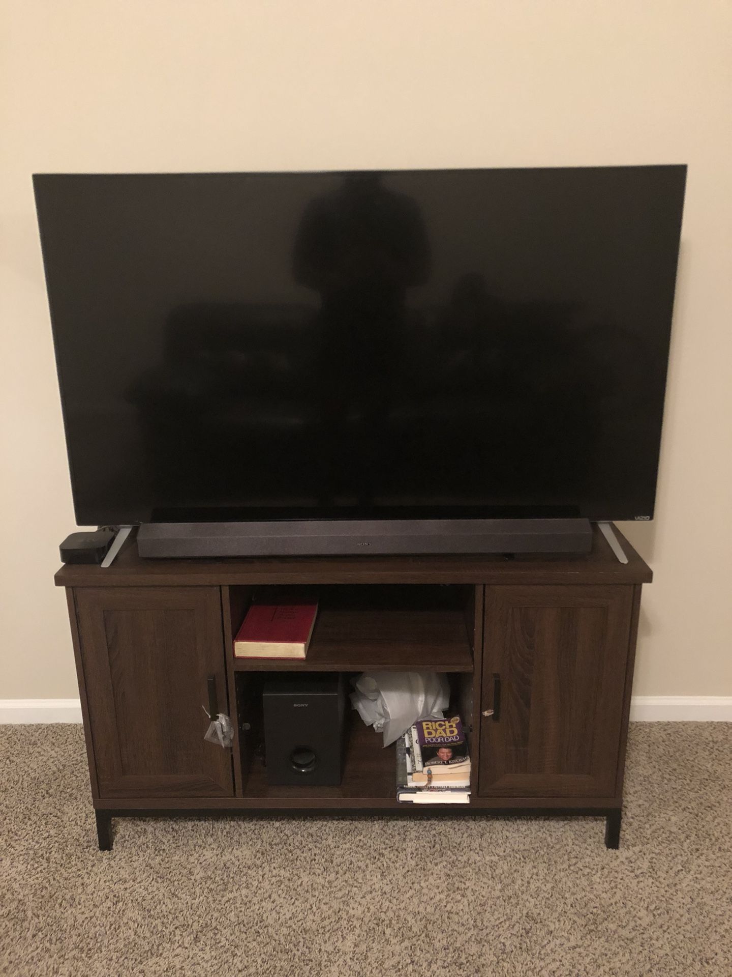 Cherry Wood TV Stand
