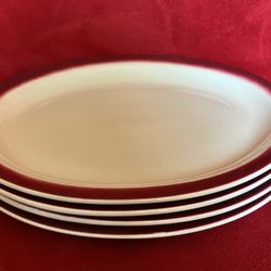 Lot 4 MCNICOL MARTIN CHINA SERVING SERVER OVAL PLATE 13.5" x 10.5"‼️ Vintage - Made In USA ‼️ MOVING SALE , March 20