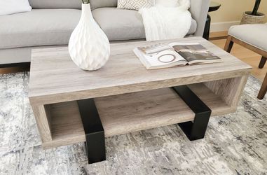 Block gray coffee table