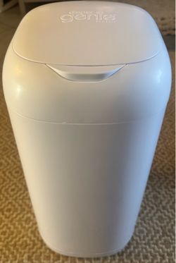 Diaper Genie Classic Baby Toddler Diaper Pail - White