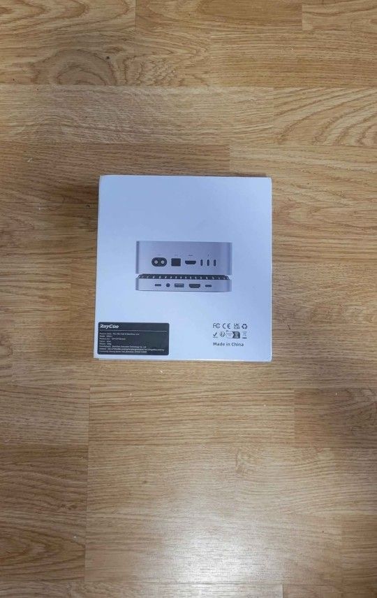 Mac Mini M4 Dock & Aluminum Stand with HDMI Hub - 4K60Hz, 10G USB A/C, M.2 NVMe SSD Enclosure, USB-C
