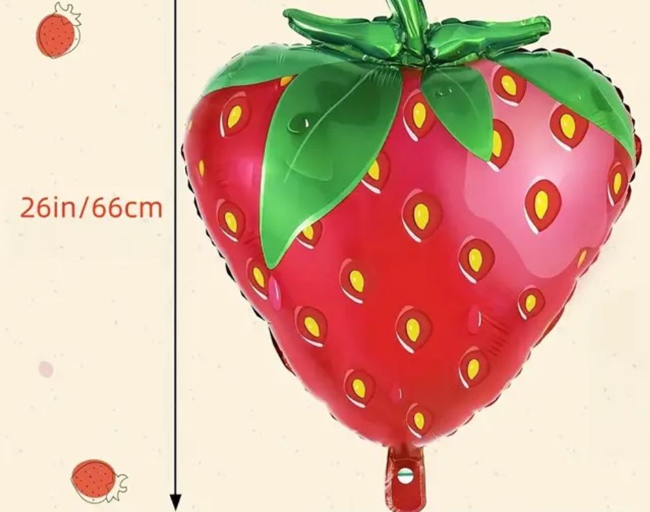 Pet Strawberry Shaped Theme Balloon