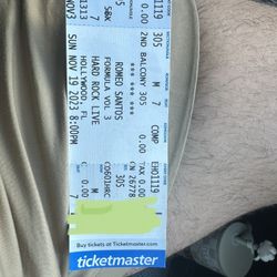 $75 Romeo Santos Concert Ticket Nov 19 2023