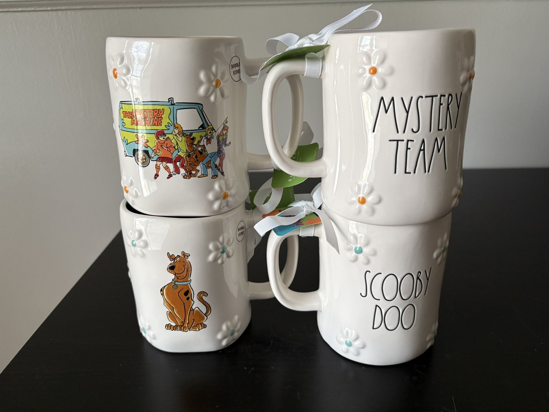 New Rae Dunn Scooby Doo Mystery Team and Scooby Doo Mugs Set Of 2