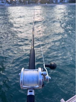 Avet lx silver on a starrod delux 50-100Lb. Trade or best offer
