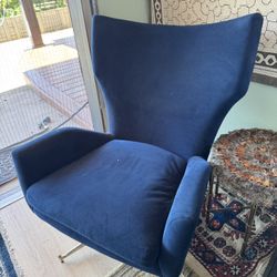 Blue Velvet Designer Chair