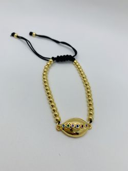 14k Gold Plated Shell Bracelet Adjustable
