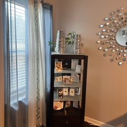 Wood/glass Shelf With Draw