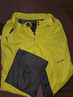 Zermatt Ski Snowboarding Winter Pants Polyester Large Size Yellow Style 💛 