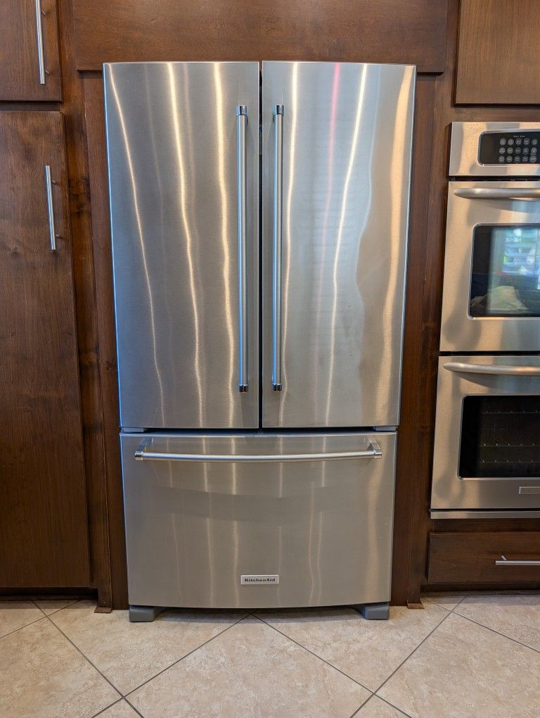 Image showcasing KitchenAid HIGH END French Door Refrigerator for Sale in Newport Beach ...