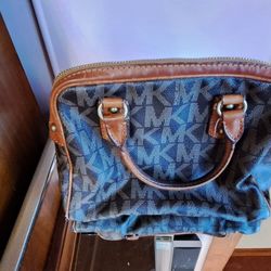 Michael Kors Monogram Handbag – Brown Logo, Great Shape