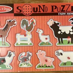 Melissa & Doug Farm Animal Sound Puzzle 