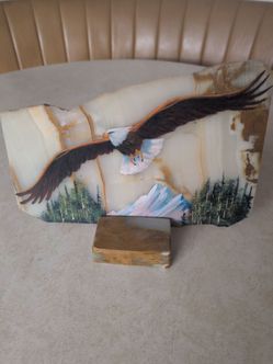 Eagle painting on marble
