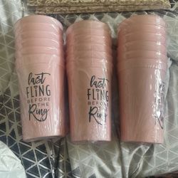 Last Fling Before The Ring Wedding Cups
