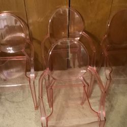 Pink Ghost Chair Set By Lou Lou Ghost