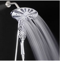 AKDY Chrome Rain Shower Head Dual/Combo Shower Head 2.5-GPM (9.5-LPM)