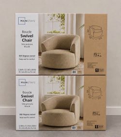 Boucle Swivel Chair