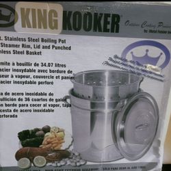 King Kooker 36-Quart Stainless Steel Boiling Pot NEW!
