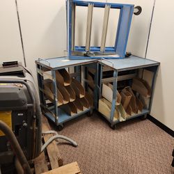 Heavy duty steel rolling cart