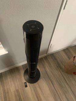 Tower Fan with Remote Control – Black