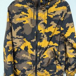 Coach F68802 Reversible Nylon Jacket Yellow Camouflage  