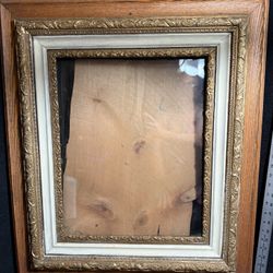 Large Antique Victorian Oak and Gesso Picture Frame 30 1/2 x 26 1/2
