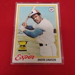 Vintage Old 1978 Andre Dawson All-star Rookie Baseball Card Topps #72 - Perfect Condition 