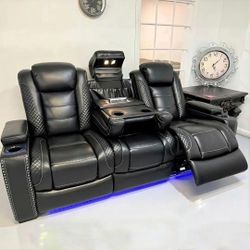 Color Options Theater Movie Style Power Electric Reclining Sofa, Power Reclining Loveseat, Power Recliner Color Options 